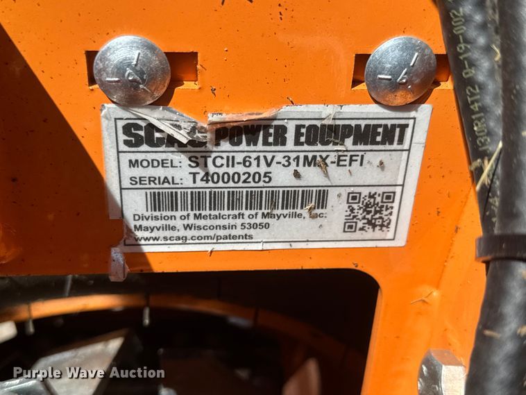 image for item MX9061 Scag Tiger Cat II ZTR lawn mower