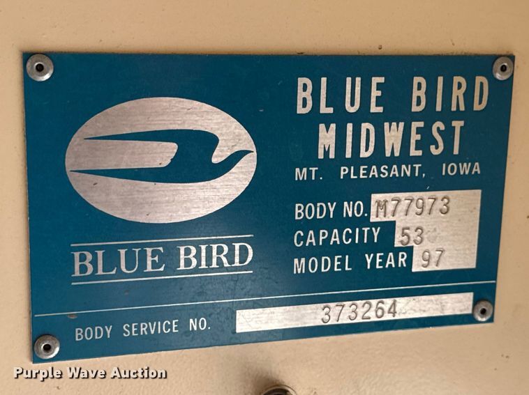 image for item ND9466 1996 Blue Bird B7 school bus