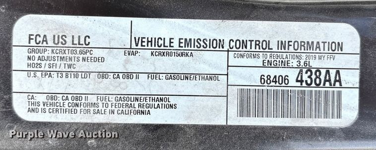 image for item NK9073 2019 Dodge Grand Caravan handicap accessible van