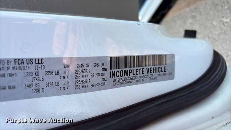 image for item NK9076 2019 Dodge Grand Caravan handicap accessible van