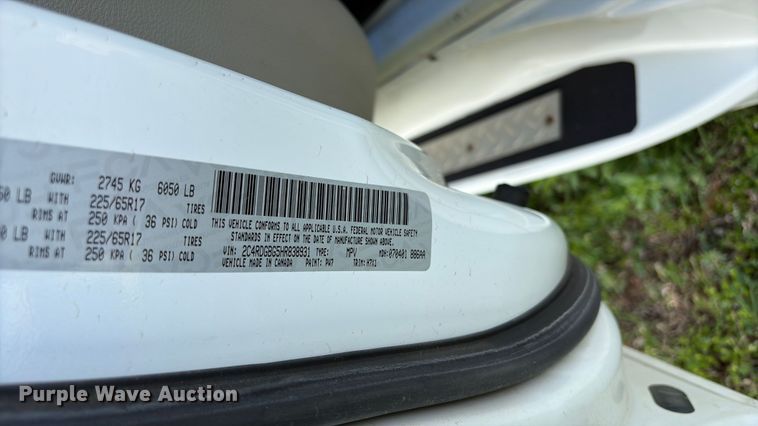 image for item NK9078 2017 Dodge Grand Caravan handicap accessible van