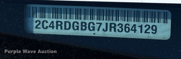 image for item NK9080 2018 Dodge Grand Caravan handicap accessible van