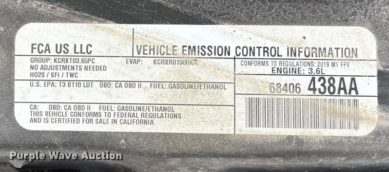 image for item NK9083 2019 Dodge Grand Caravan handicap accessible van