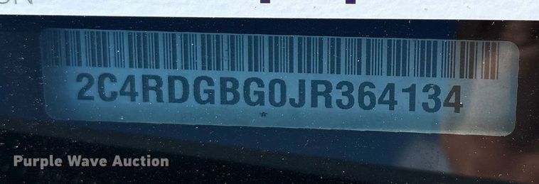 image for item NK9094 2018 Dodge Grand Caravan handicap accessible van