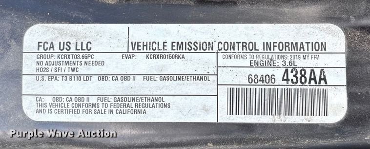 image for item NK9097 2019 Dodge Grand Caravan handicap accessible van