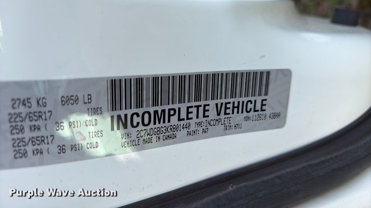 image for item NK9097 2019 Dodge Grand Caravan handicap accessible van