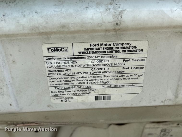 image for item NK9099 2016 Ford E450 shuttle bus