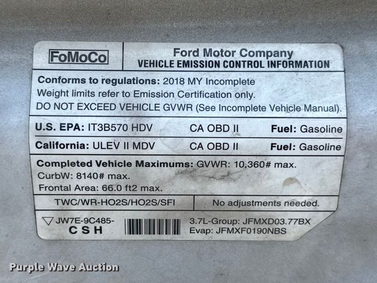 image for item NK9162 2018 Ford Transit 350HD shuttle bus