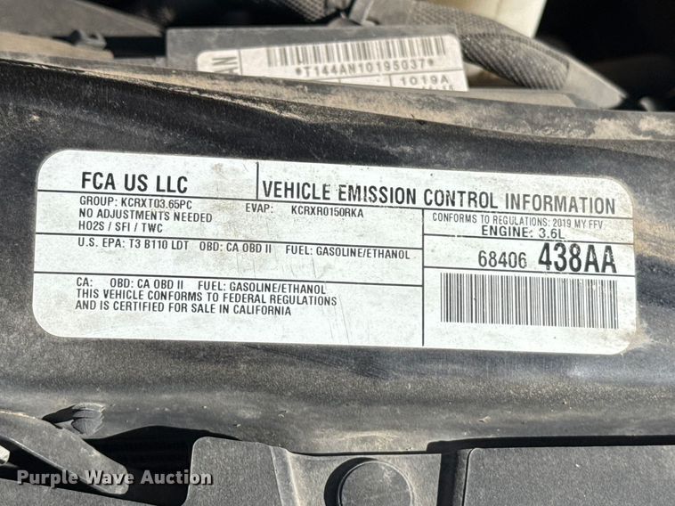 image for item NK9164 2019 Dodge Grand Caravan handicap accessible van