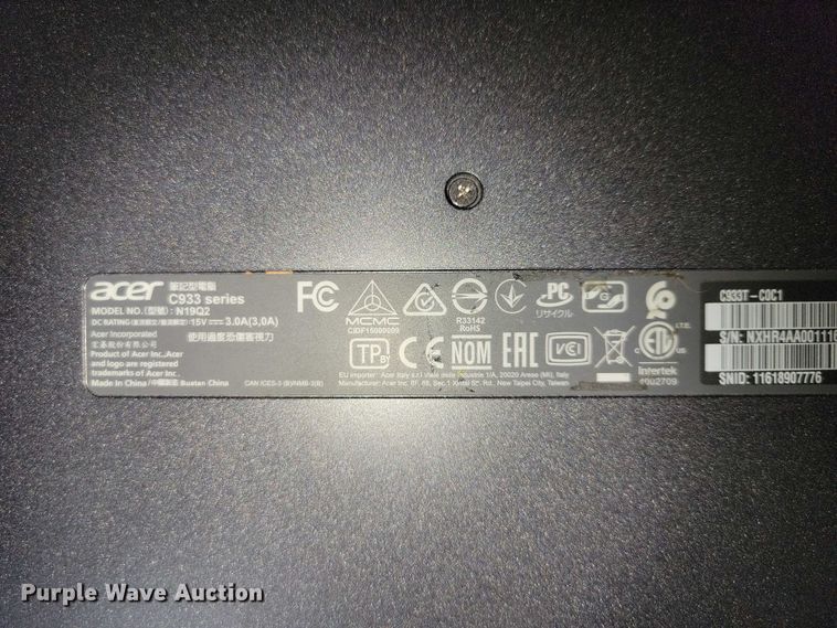 image for item NK9855 Approximately (330) ACER Chrome books