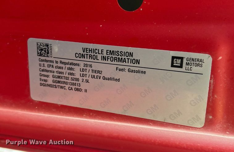 image for item YA2628 2016 Chevrolet Colorado Ext. Cab pickup truck