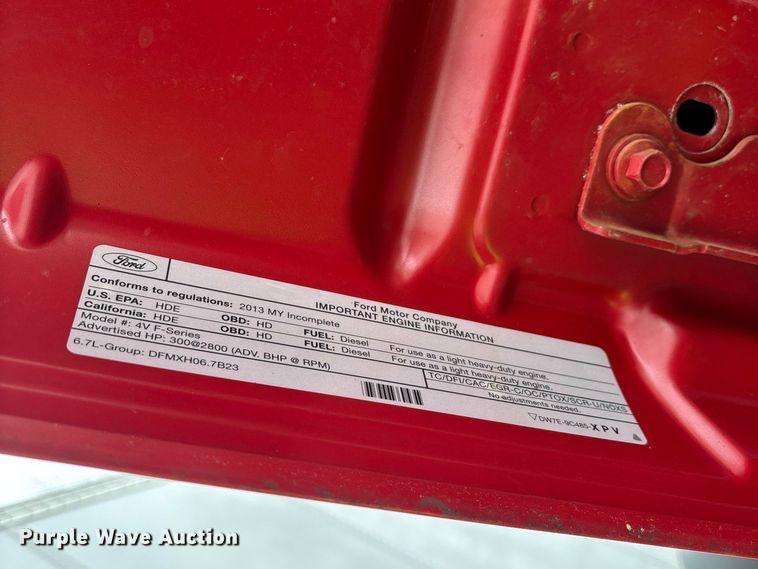 image for item YA2631 2013 Ford F550 Super Duty dump truck