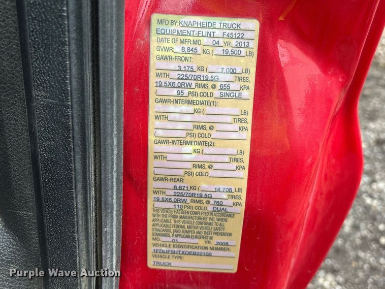 image for item YA2631 2013 Ford F550 Super Duty dump truck