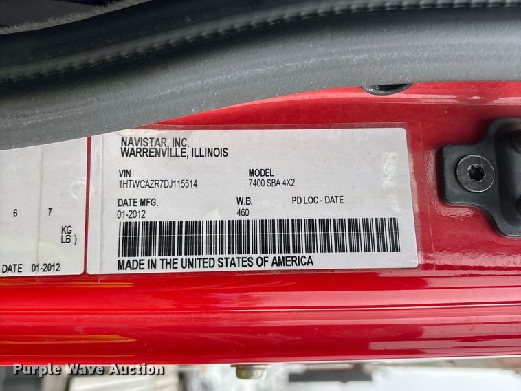 image for item YA2960 2013 International WorkStar 7400 spreader truck