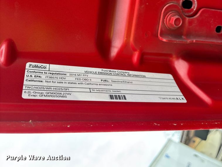 image for item YA2962 2016 Ford F350 Super Duty pickup truck