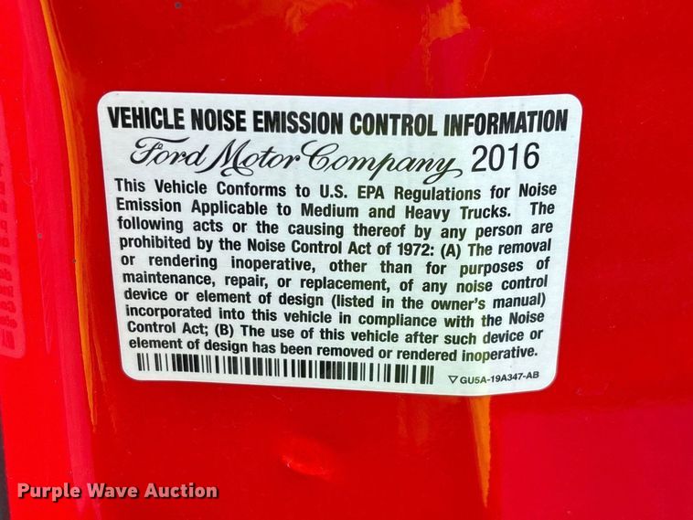 image for item YA2962 2016 Ford F350 Super Duty pickup truck