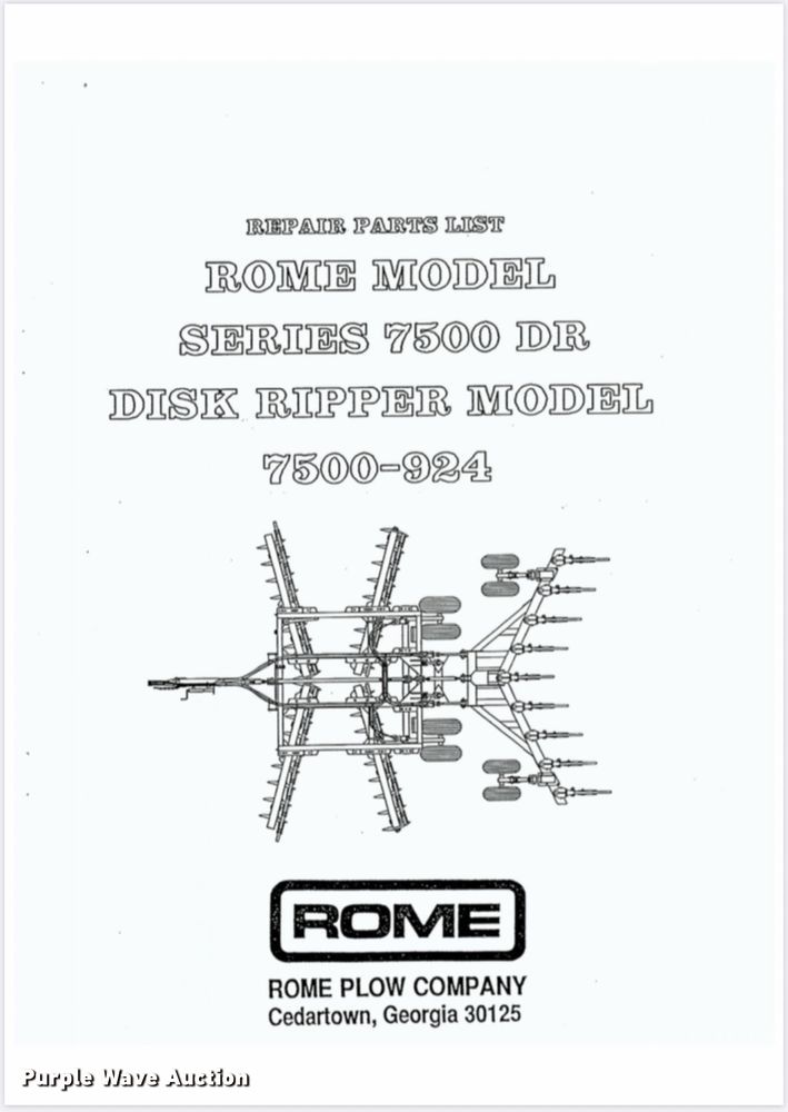 image for item DU0451 ROME 7500-924DR tandem disk