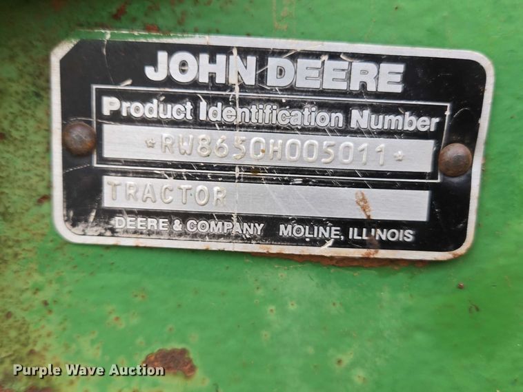 image for item ER1088 1984 John Deere 8650 4WD tractor