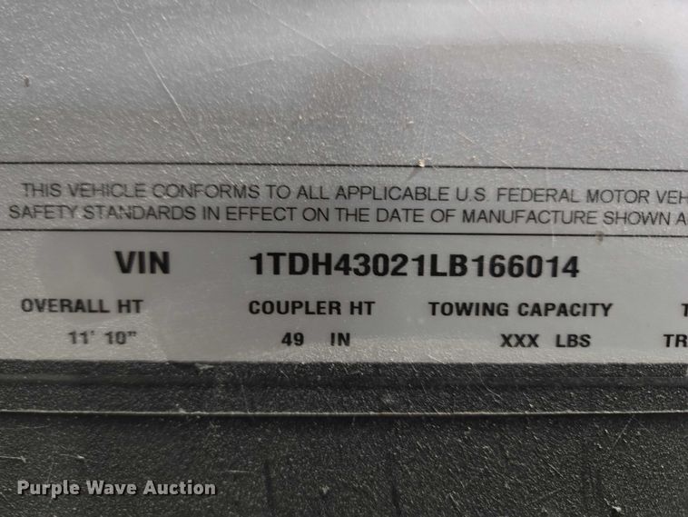 image for item ET5231 2020 Timpte Super Hopper grain trailer