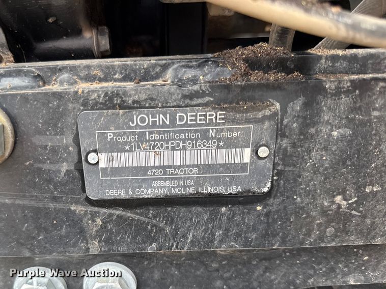 image for item EV7698 2013 John Deere 4720 MFWD tractor