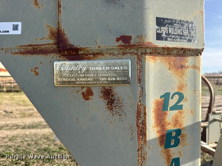 image for item FB7127 Pride of the prairie hay bale trailer