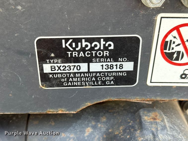 image for item MX9042 Kubota BX2370 MFWD tractor