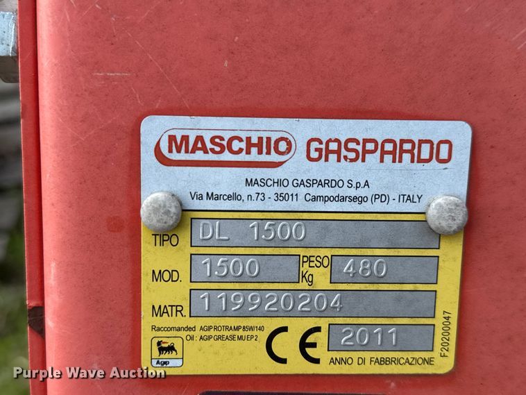 image for item MX9047 2011 Maschio DL 1500 rotary tiller