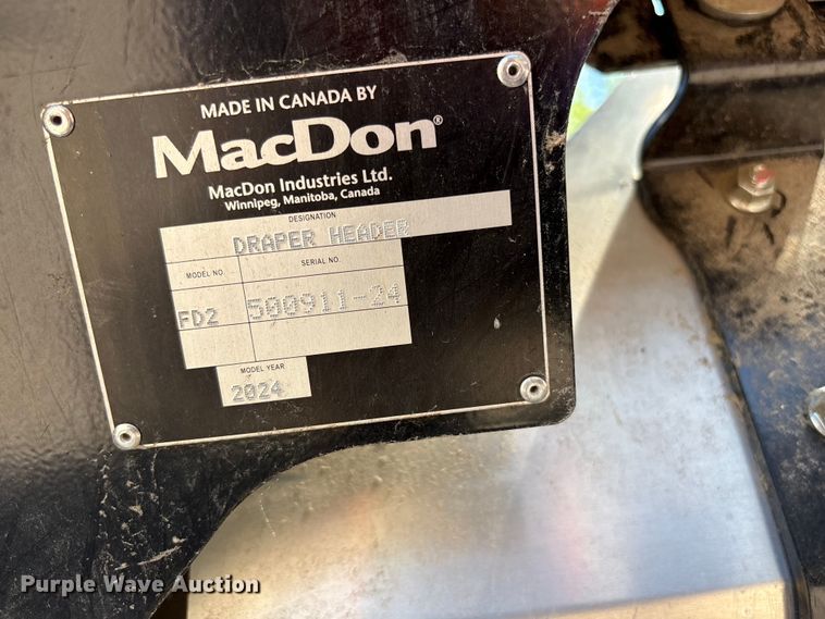 image for item YA2990 2024 MacDon FD235 flex draper head