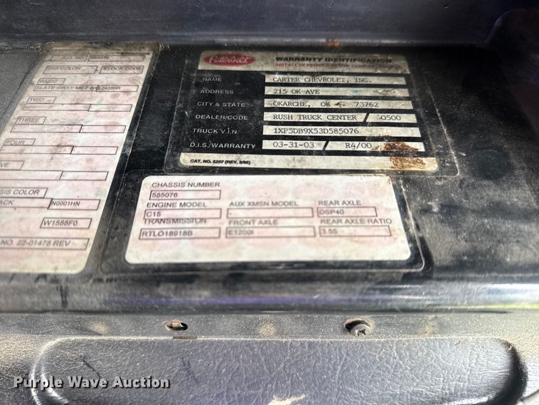 image for item DO8505 2003 Peterbilt 379 semi truck