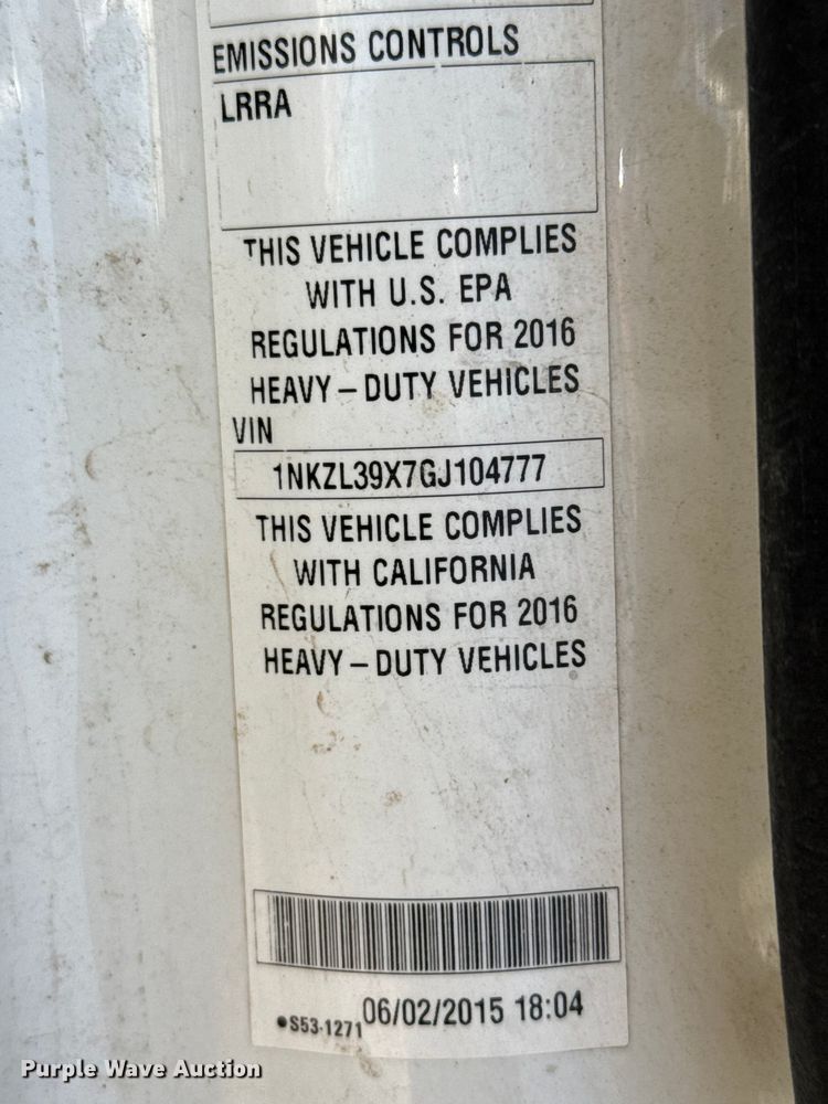 image for item DZ5415 2016 Kenworth T880 truck cab and chassis