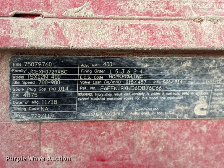 image for item DZ5416 2019 Kenworth T880 box truck