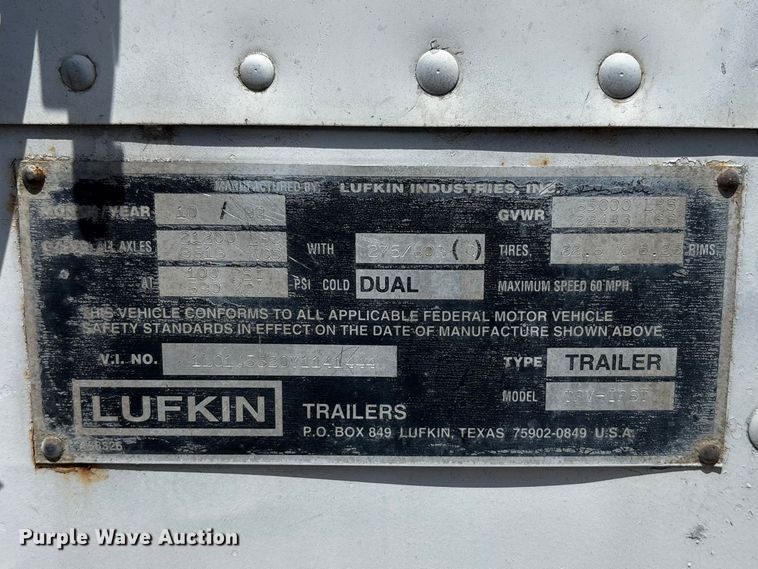 image for item EA4642 2000 Lufkin TFV-IPST dry van trailer