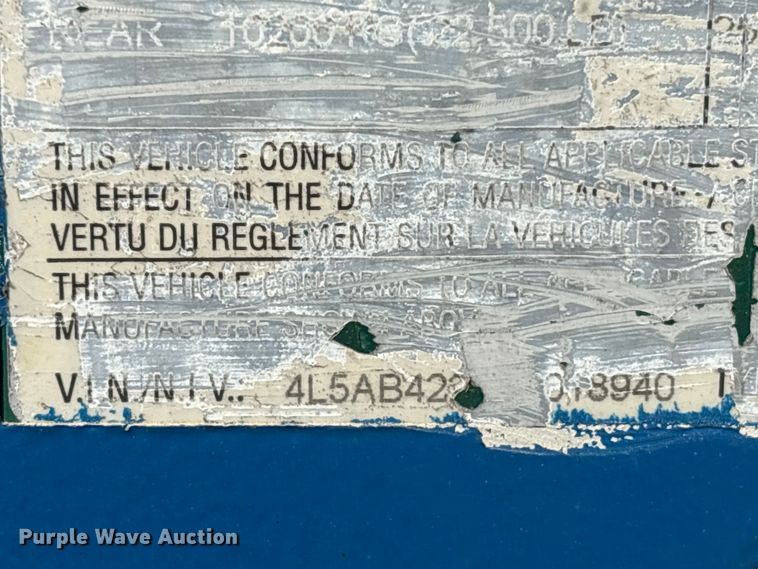 image for item EA7259 2010 Behnke Enterprises fertilizer delivery trailer