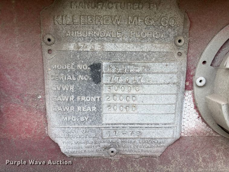 image for item EA7262 1979 Killebrew fertilizer delivery trailer