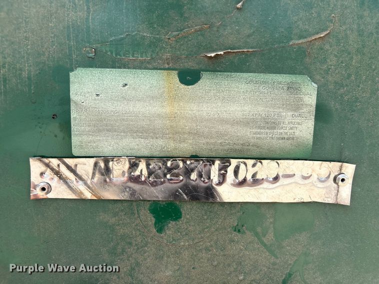 image for item EA7263 2013 Behnke Enterprises fertilizer delivery trailer