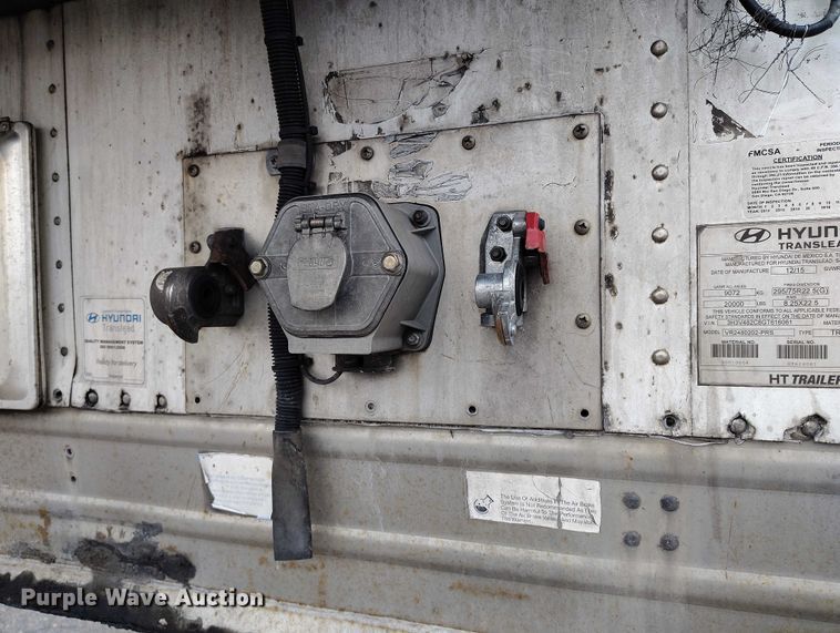 image for item ED0008 2016 Hyundai Translead VR2480202-PRS refrigerated van trailer