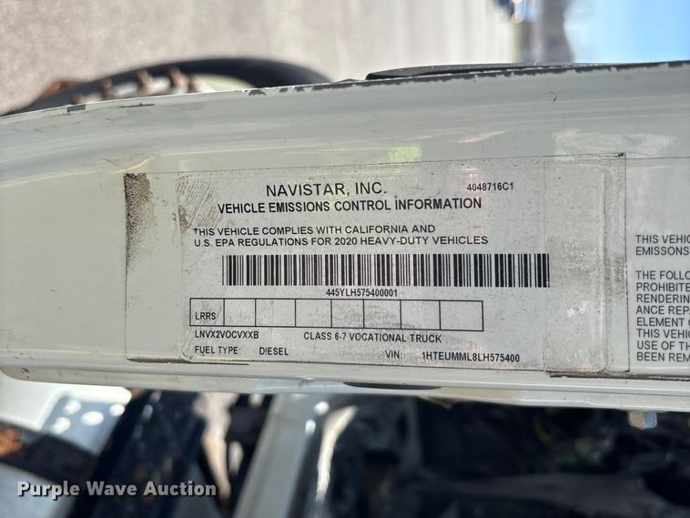 image for item EM8608 2020 International MV607 truck cab and chassis