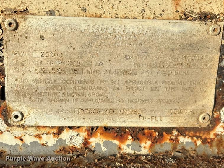 image for item EO4150 Fruehauf EL-FL1 trailer dolly