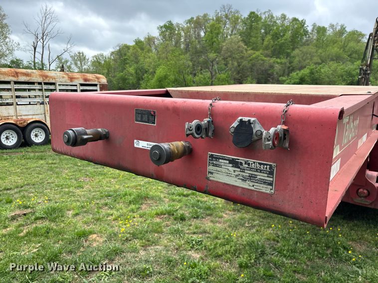 image for item EO4184 2001 Talbert lowboy equipment trailer