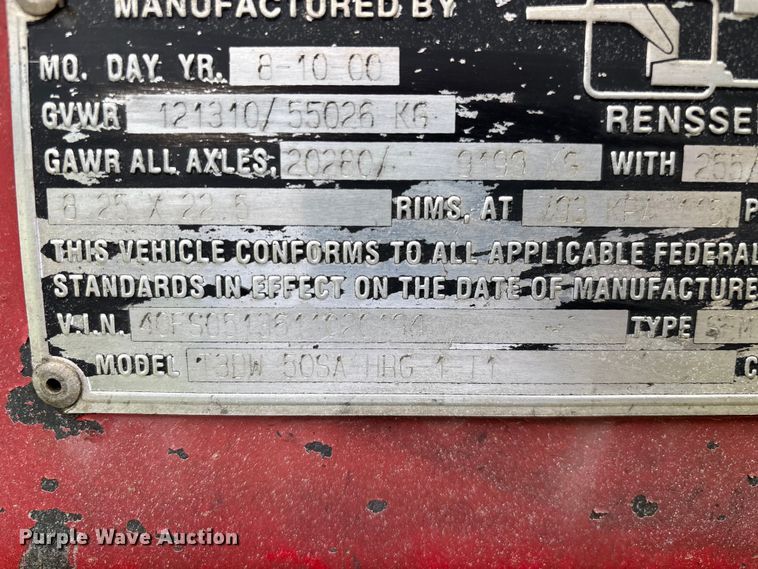 image for item EO4184 2001 Talbert lowboy equipment trailer