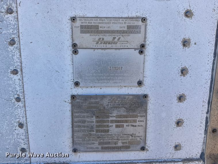 image for item ET1897 1980 Budd YF25400A62 dry van trailer