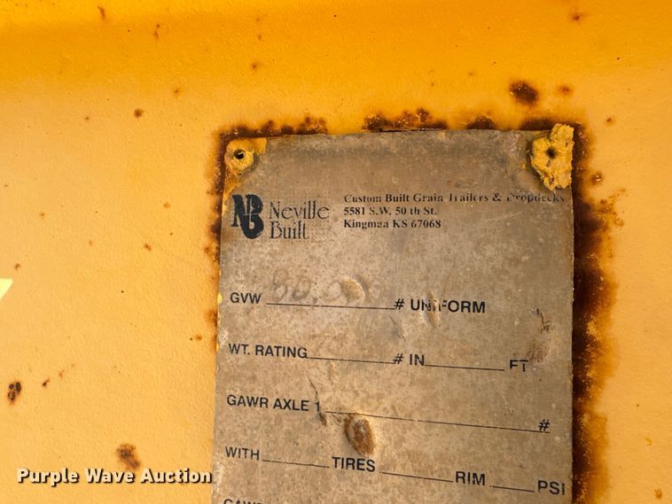 image for item ET1970 2002 Neville Built drop deck equipment trailer