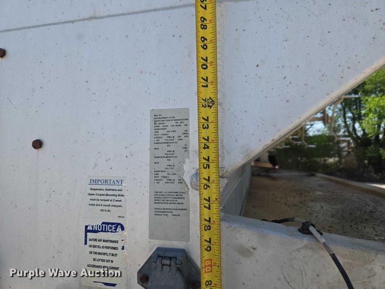 image for item ET5190 2011 Pacer by CEI Equipment Company Inc. AT35L feed delivery trailer