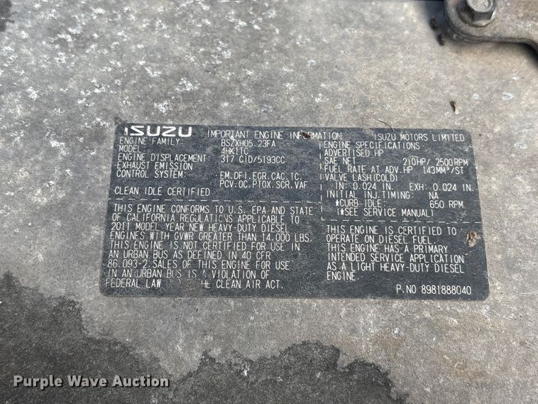 image for item EU0547 2012 Isuzu NRR refrigerated truck