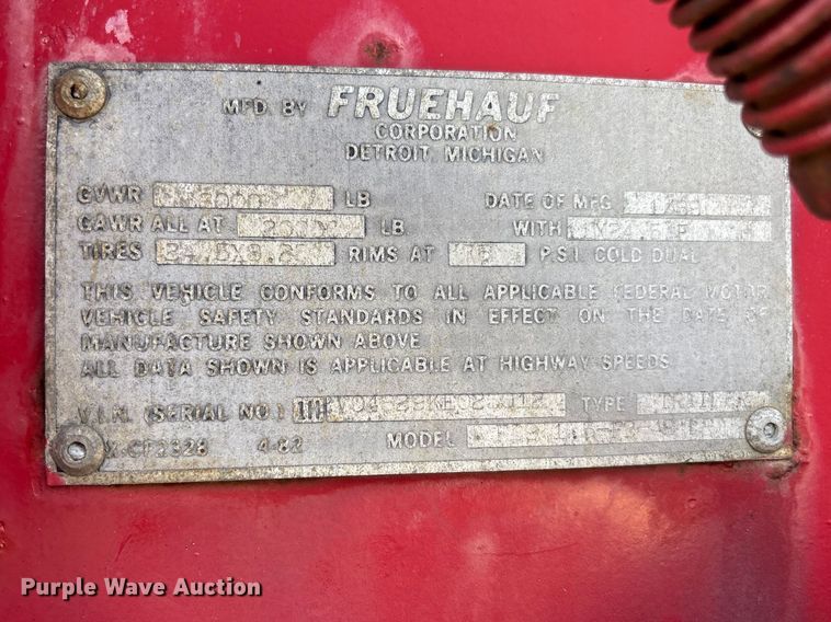 image for item FB3351 1989 Fruehauf FB91.5-F2-48LP dry van trailer