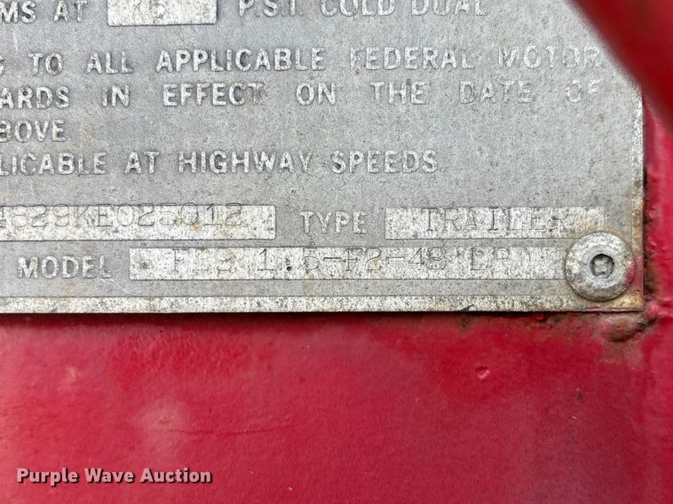 image for item FB3351 1989 Fruehauf FB91.5-F2-48LP dry van trailer