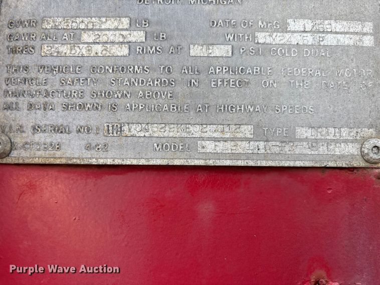 image for item FB3351 1989 Fruehauf FB91.5-F2-48LP dry van trailer