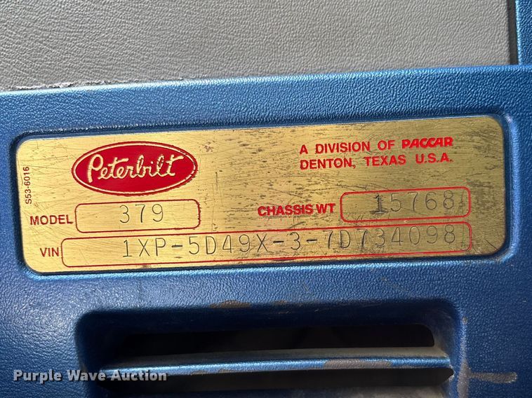 image for item FB3385 2007 Peterbilt 379 semi truck