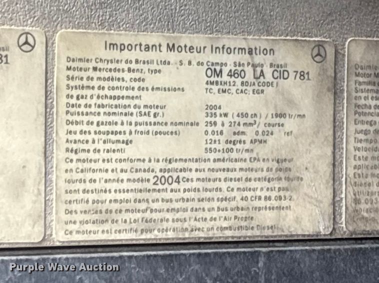 image for item FB3387 2005 Sterling L9500 flatbed truck