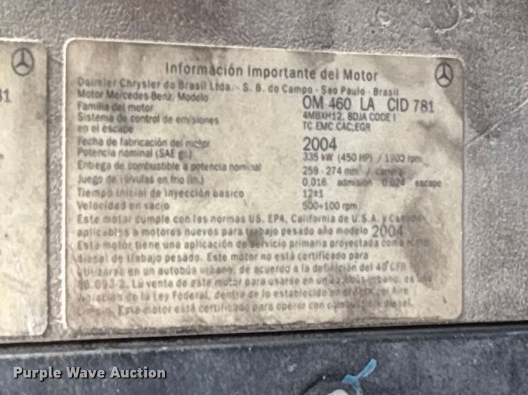 image for item FB3387 2005 Sterling L9500 flatbed truck